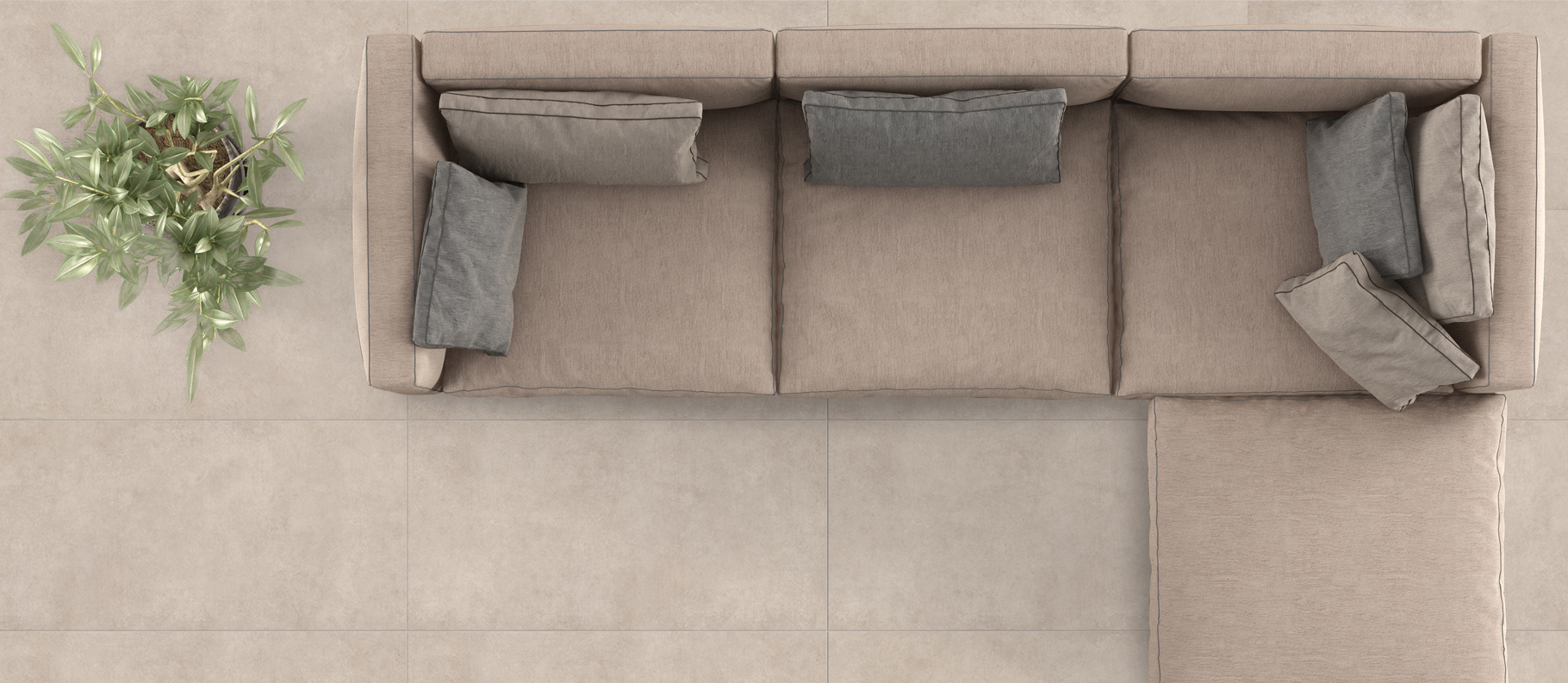 O efeito ciment&iacute;cio que deixa o ambiente incrivelmente lindo. 